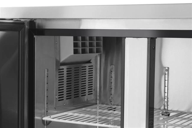 Stół chłodniczy 2-drzwiowy z agregatem bocznym, 166 l, 230V, 0,3 kW, 1200x600x886 mm | ARKTIC, 233344
