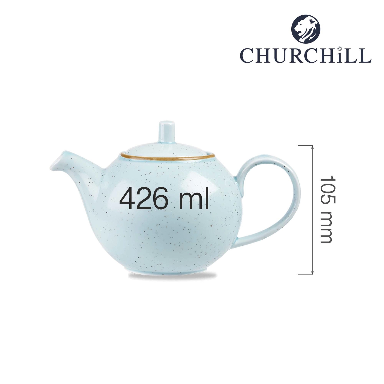 Dzbanek na herbatę, 426 ml | CHURCHILL, Stonecast Duck Egg Blue