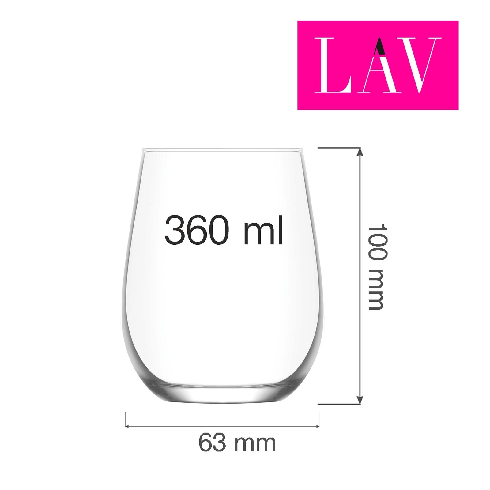 Szklanka do wina, 360 ml | LAV, Gaia