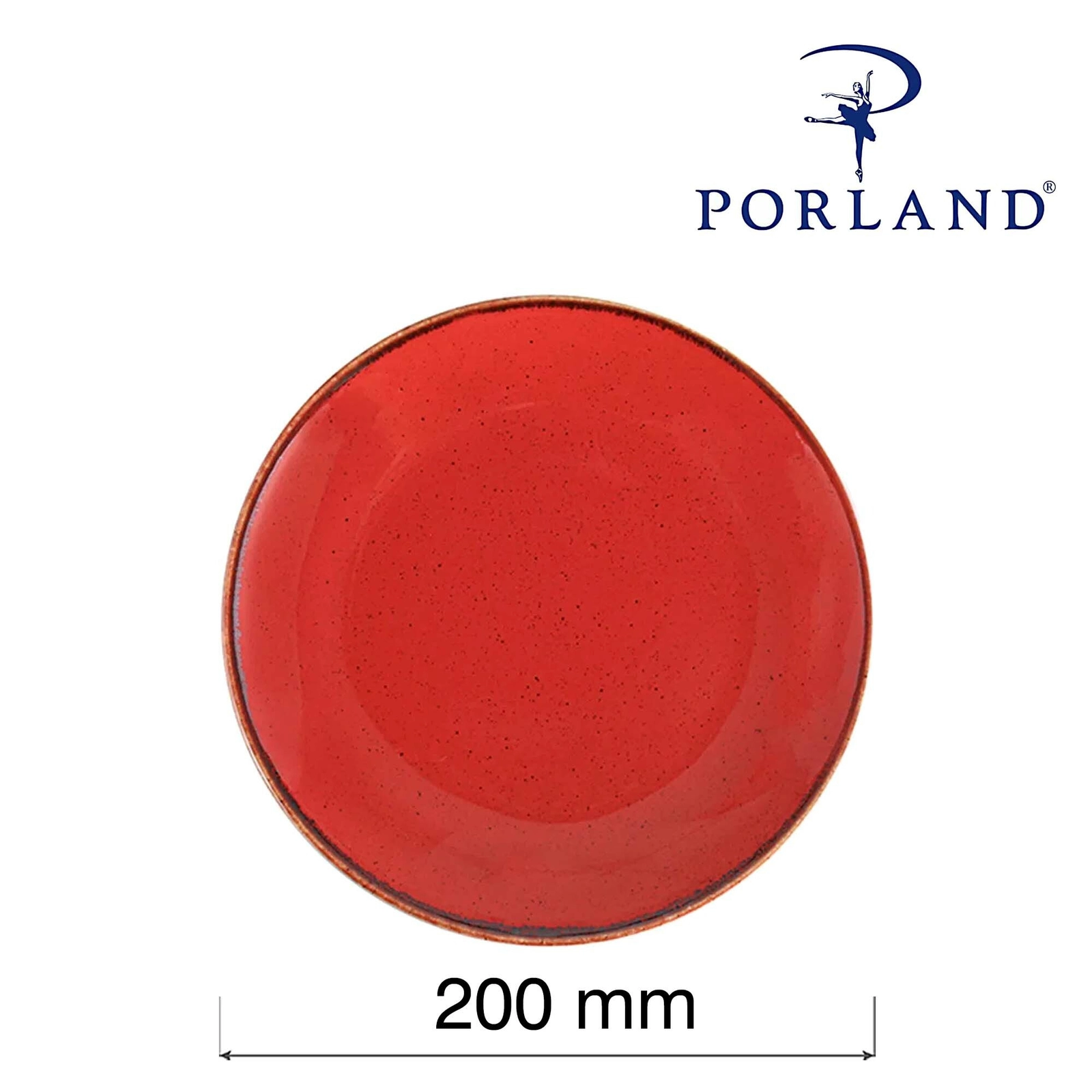 Talerz płytki, Ø200 mm, czerwony | PORLAND, Seasons Magma
