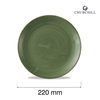Talerz płytki Ø220 mm, zielony | CHURCHILL, Stonecast Sorrel Green
