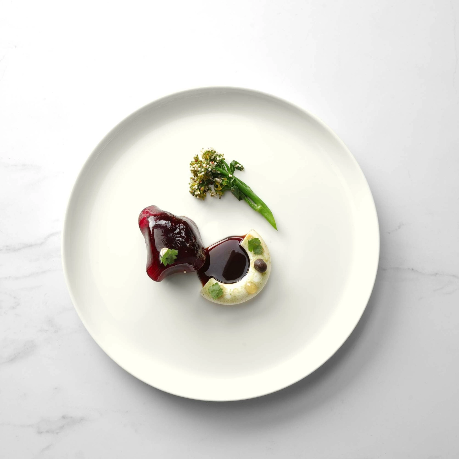 Talerz płytki bez rantu, Ø270 mm, kremowy | FINE DINE, Pure