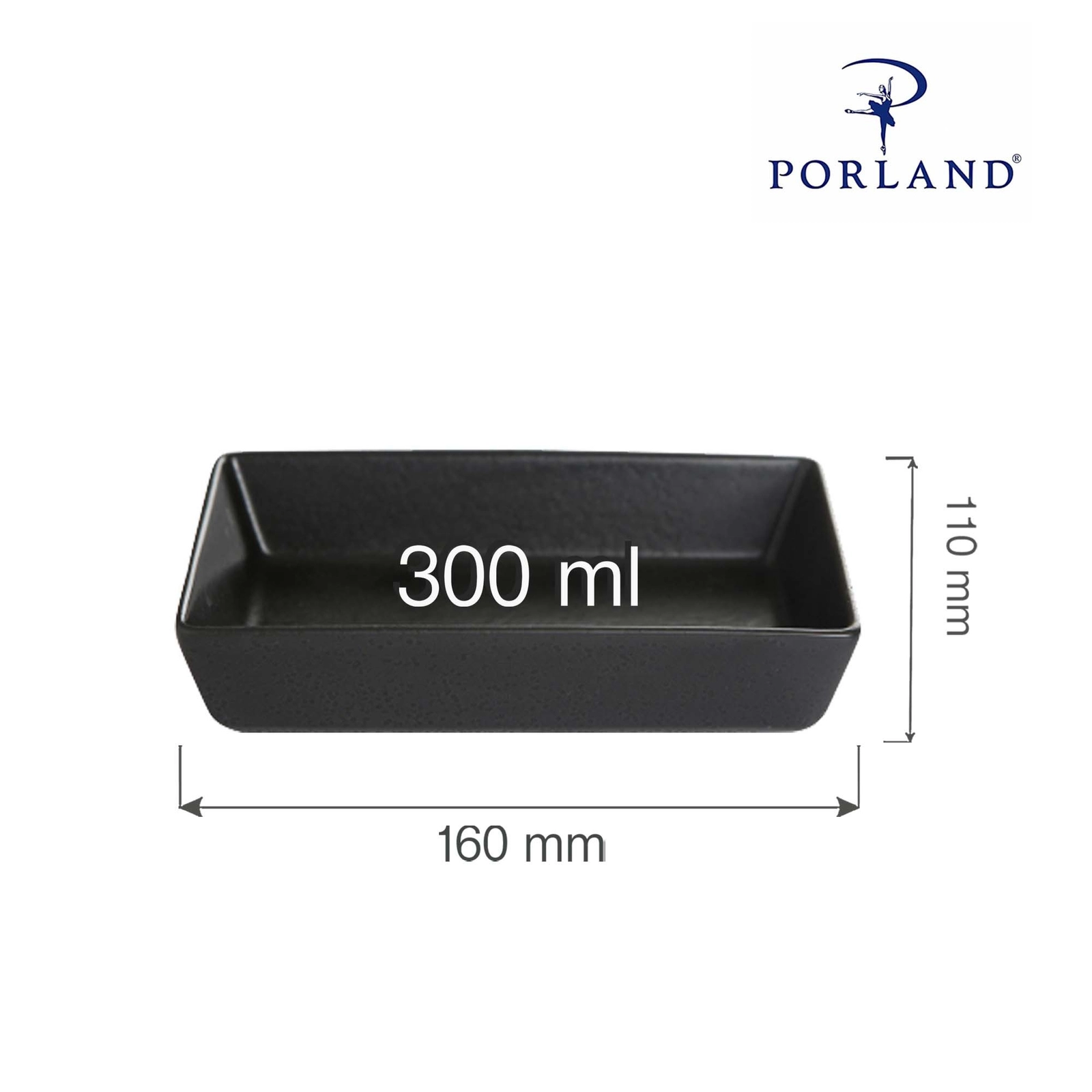 Naczynie do przystawek, 160×110 mm | PORLAND, Seasons Coal