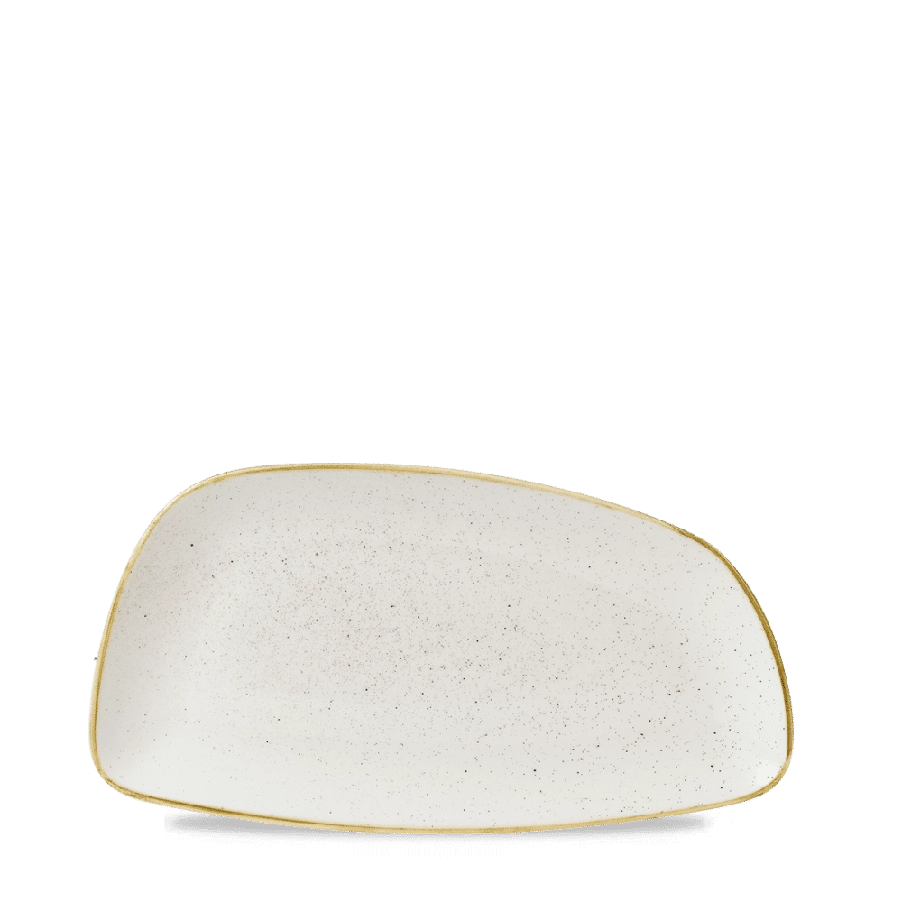 Talerz Geo szefa kuchni, 300×160 mm | CHURCHILL, Stonecast Barley White