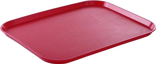 Taca Fast Food 350x450 mm z polipropylenu, czerwona | HENDI, 878811