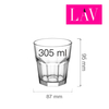 Szklanka niska do whisky, 305 ml | LAV, Aras