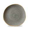 Talerz płytki o organicznym kształcie, Ø210 mm | CHURCHILL, Stonecast Peppercorn Grey