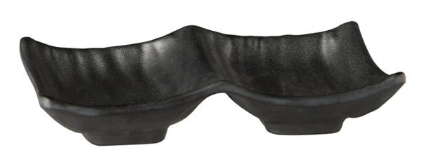 Miska prostokątna z melaminy 140x90 mm, czarna | APS, Zen