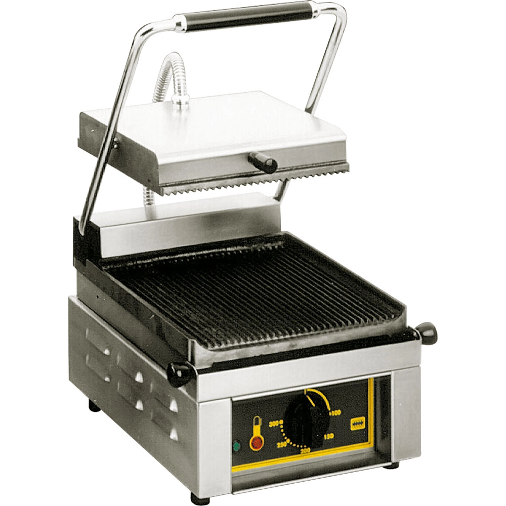 Grill kontaktowy pojedynczy, 2 kW, 230 V, 330x385x220 mm | ROLLER GRILL, 777213