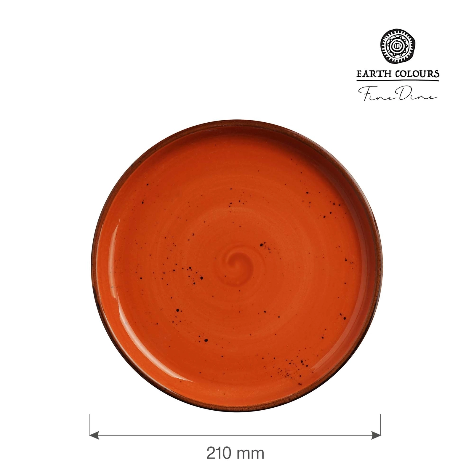 Talerz z wysokim rantem, Ø210 mm, pomarańczowy | FINE DINE, Dahlia