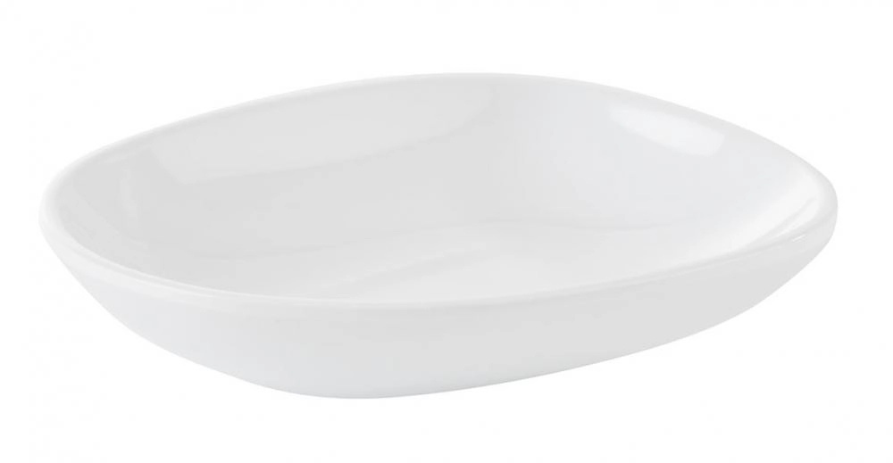 Talerz z melaminy 105x85x20 mm, biały | APS, Mini