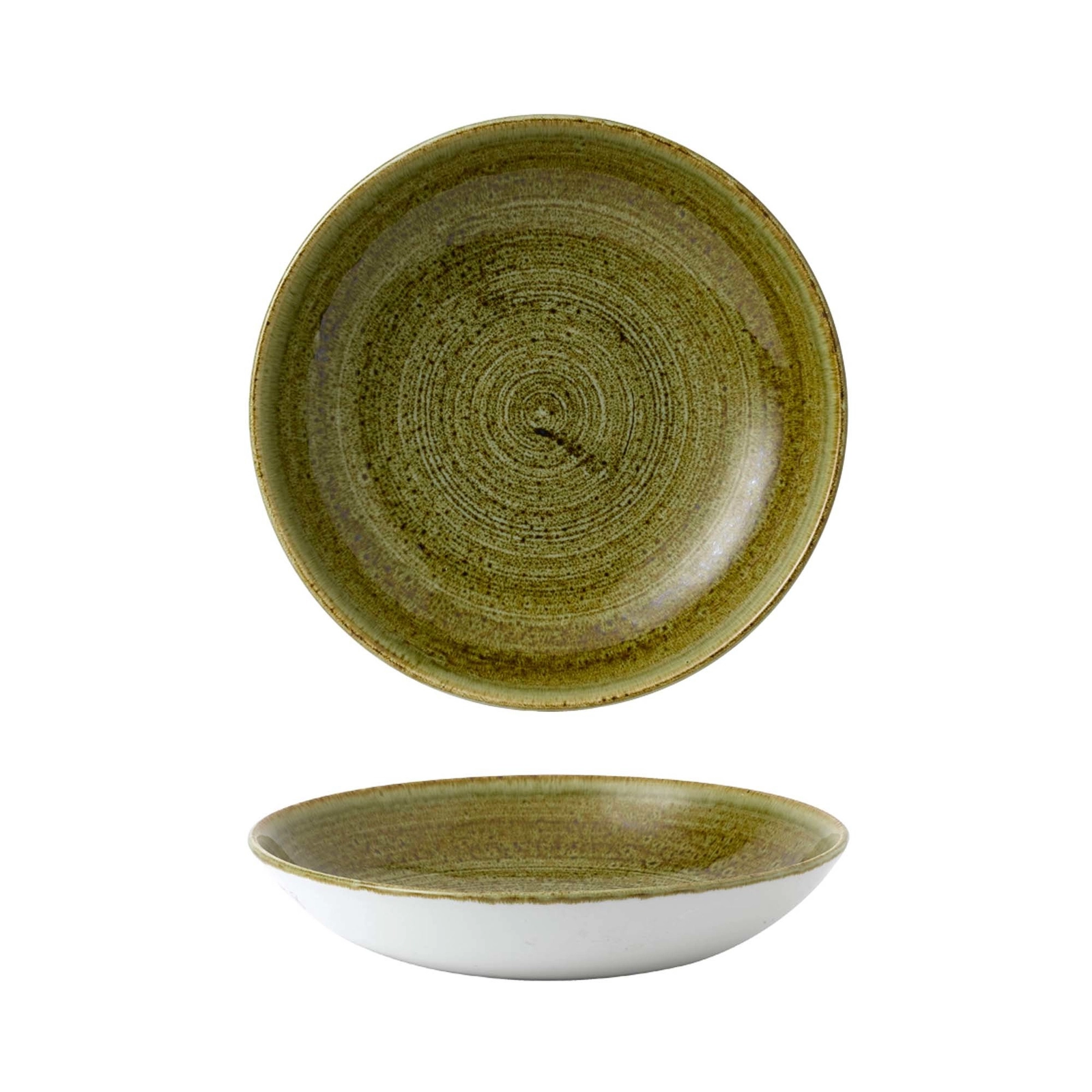 Miska coupe, Ø248 mm | CHURCHILL, Stonecast Plume Green