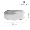 Talerz prostokątny, 298x153 mm | CHURCHILL, Homespun Accents Jasper Grey