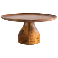 Patera Ø330 mm, z drewna, brązowa | APS, Acacia