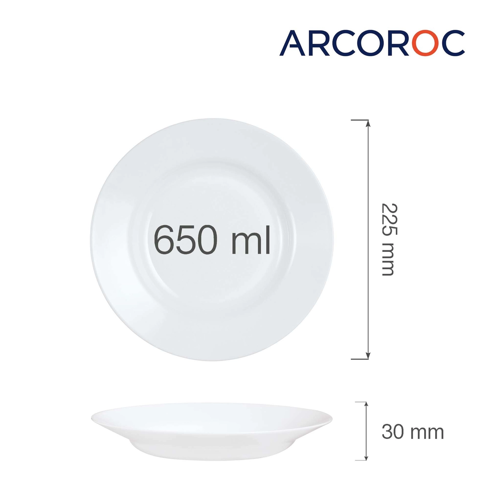Talerz głęboki, 650 ml, ⌀245×21 mm | ARCOROC, Everyday