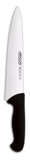 Nóż szefa kuchni ząbkowany 386 mm, czarny | ARCOS, 2900