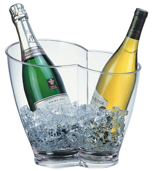 Pojemnik podwójny na wino lub szampana 305x215x260 mm z tworzywa przeźroczystego | APS, 36056