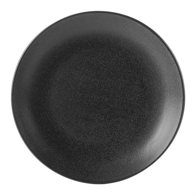 Talerz płytki z porcelany, czarny, ø300 mm | FINE DINE, Coal