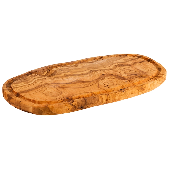 Drewniana deska do serwowania, 345x185x20 mm | APS, Olive