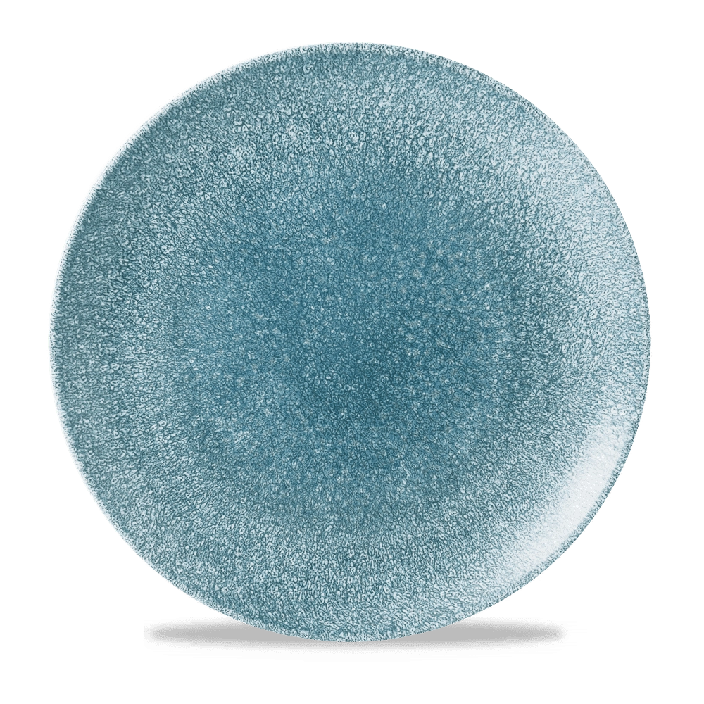 Talerz płytki, Ø288 mm | CHURCHILL, Raku Topaz Blue