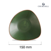 Miska trójkątna Ø150 mm, zielona | CHURCHILL, Stonecast Sorrel Green