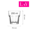 Szklanka niska do wody, 200 ml | LAV, Aras
