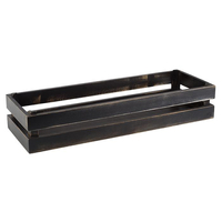 Skrzynia bufetowa GN 2/4, 555x185x105 mm, brązowo-czarna | APS, 11718