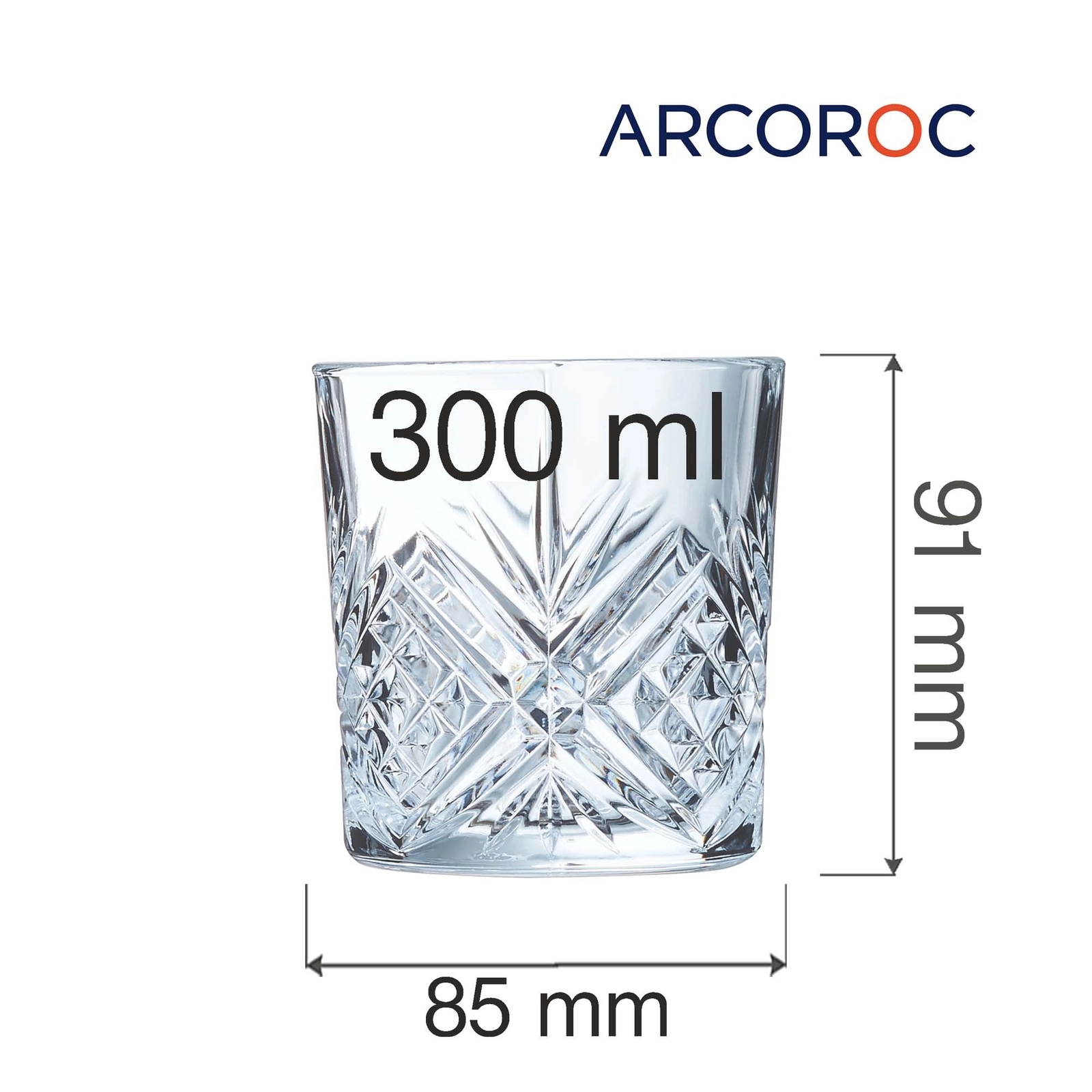 Szklanka, 300 ml, ⌀67.5×134 mm | ARCOROC, Broadway