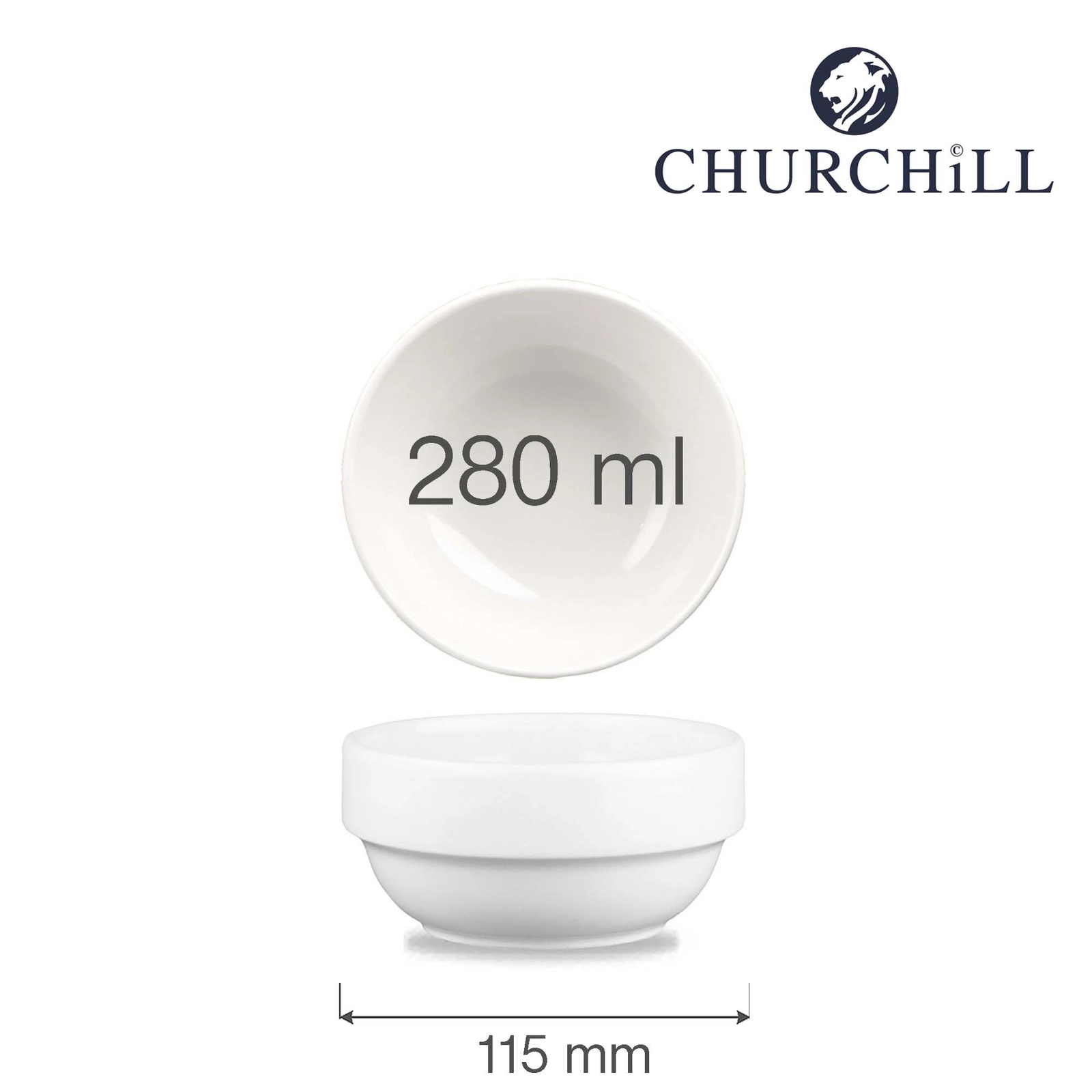 Miska sztaplowana, Ø115 mm, 280 ml | CHURCHILL, Profile