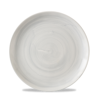 Talerz płytki coupe, Ø220 mm, szary | CHURCHILL, Stonecast Canvas Grey