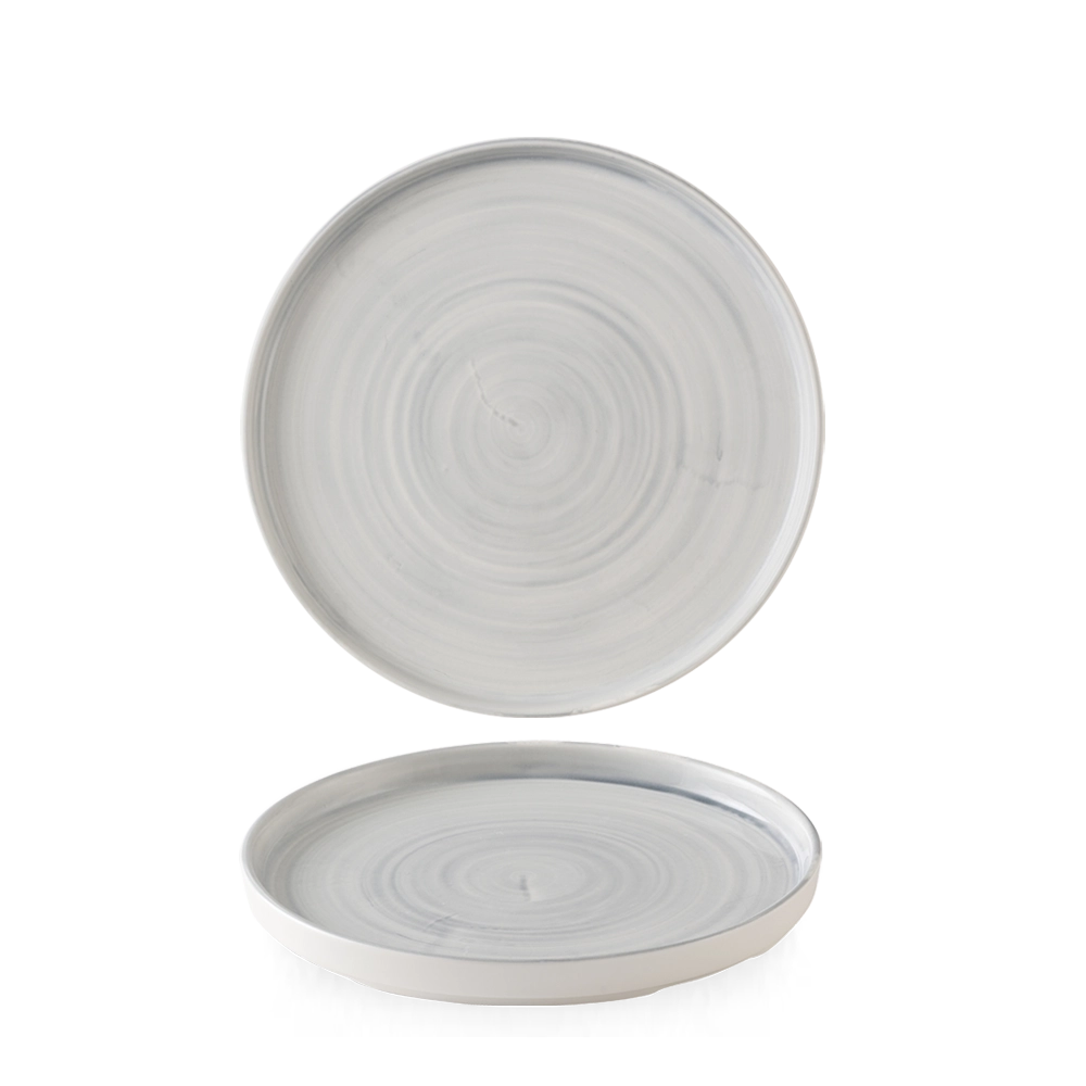 Talerz z wysokim rantem, Ø160 mm, szary | CHURCHILL, Stonecast Canvas Grey