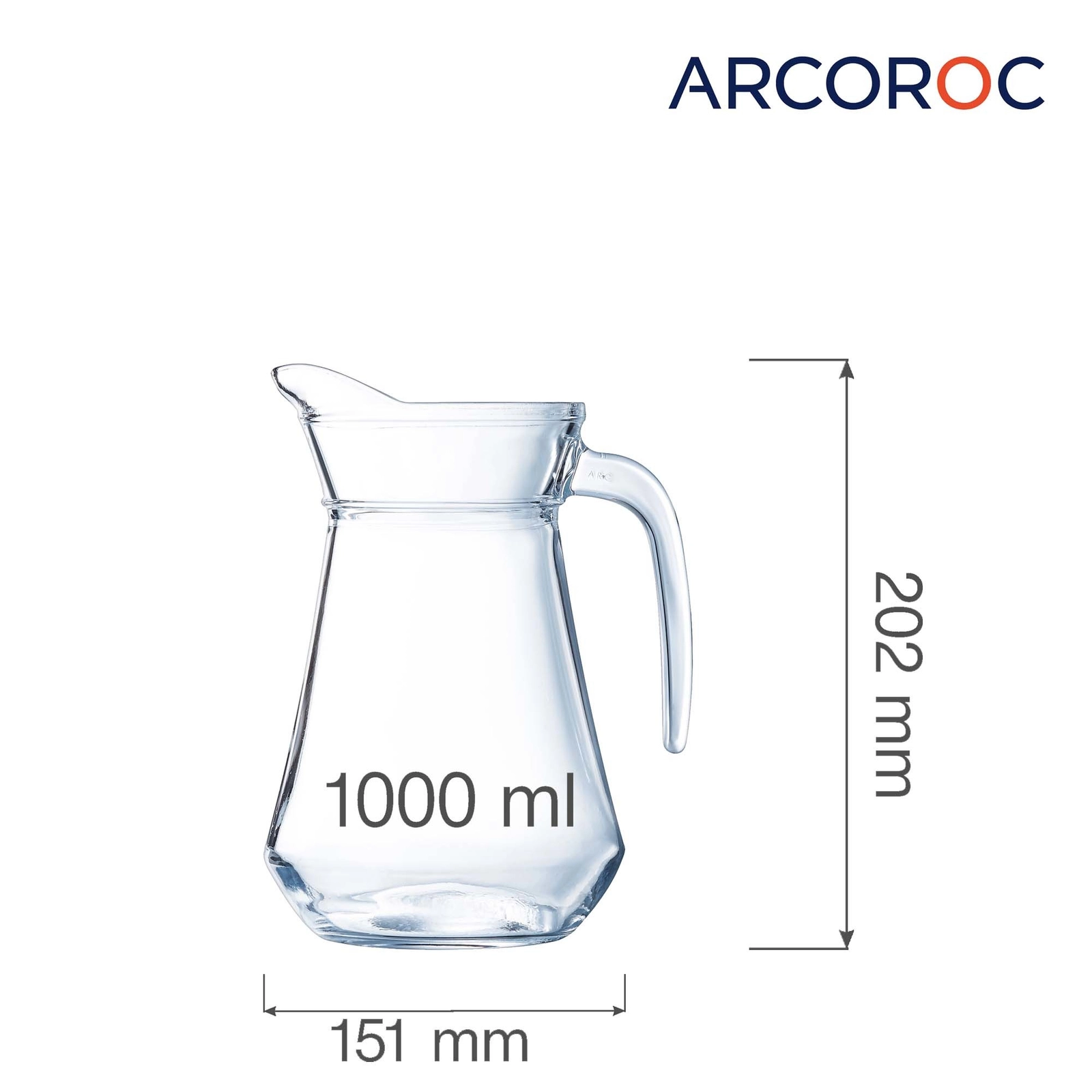 Dzbanek na wodę i sok, 1000 ml | ARCOROC, E7255