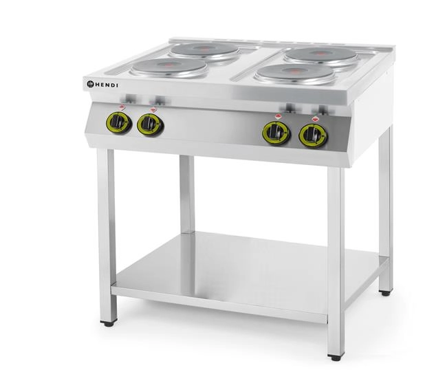 Kuchnia elektryczna 4-płytowa, 10,4 kW, 400 V, 800×700×900 mm | HENDI, Kitchen Line