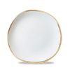 Talerz płytki o organicznym kształcie, Ø210 mm | CHURCHILL, Stonecast Barley White