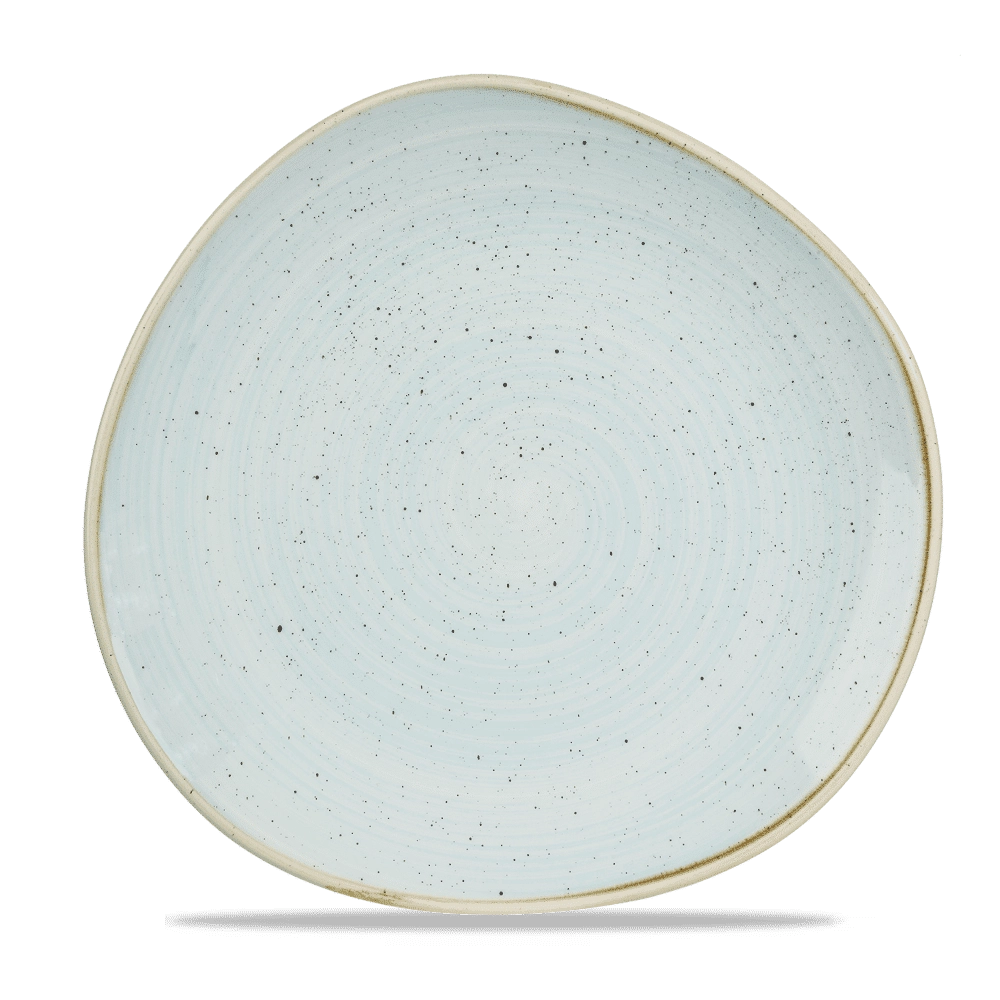 Talerz płytki o organicznym kształcie, Ø286 mm | CHURCHILL, Stonecast Duck Egg Blue