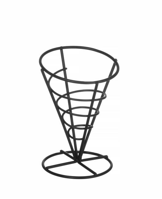 Stojak do serwowania frytek, ⌀115x172 mm, czarny | HENDI, 630938