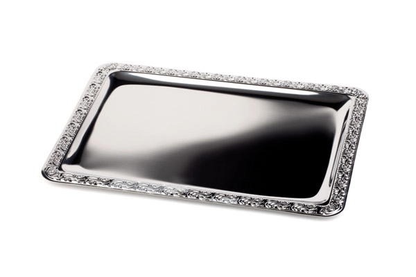Taca prostokątna do serwowania z rantem dekoracyjnym 420×310 mm | APS, Schöner Essen