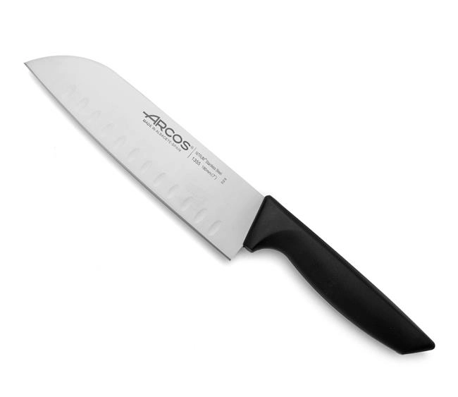 Nóż Santoku ze szlifem kulowym 314 mm, czarny | ARCOS, NIZA