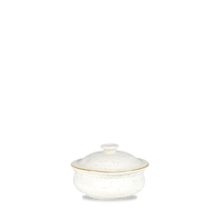 Garnek z pokrywką, Ø140 mm, 430 ml | CHURCHILL, Stonecast Barley White