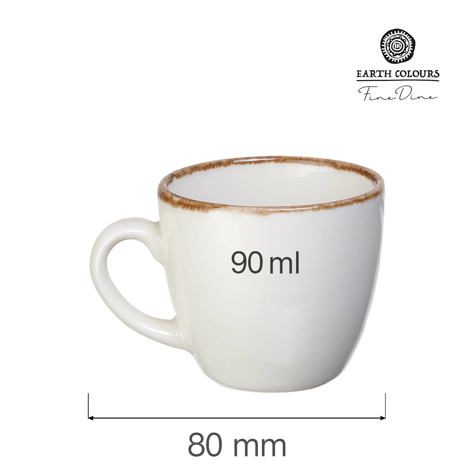 Filiżanka do espresso, 90 ml, pomarańczowa | FINE DINE, Vanilla