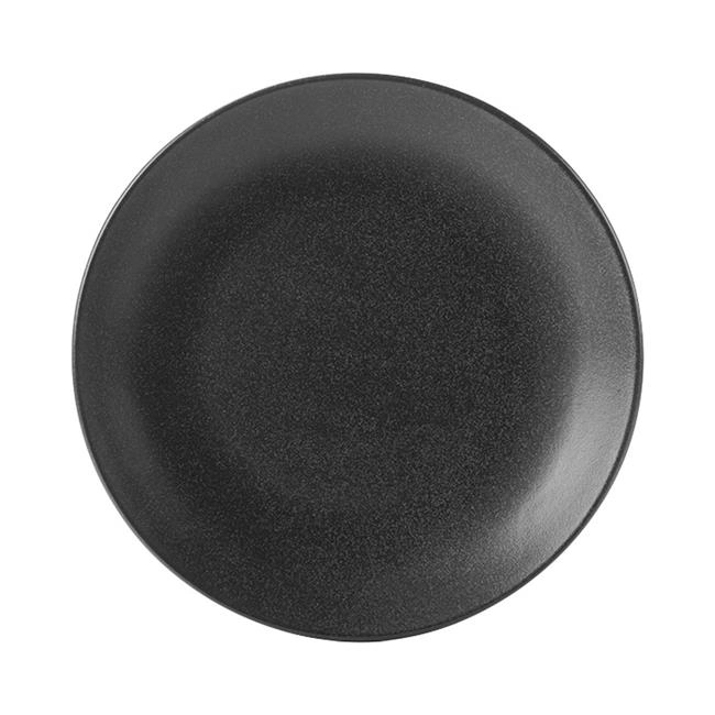 Talerz płytki z porcelany, czarny, ø300 mm | FINE DINE, Coal