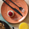 Talerz płytki, Ø260 mm, pomarańczowy | FINE DINE, Dahlia