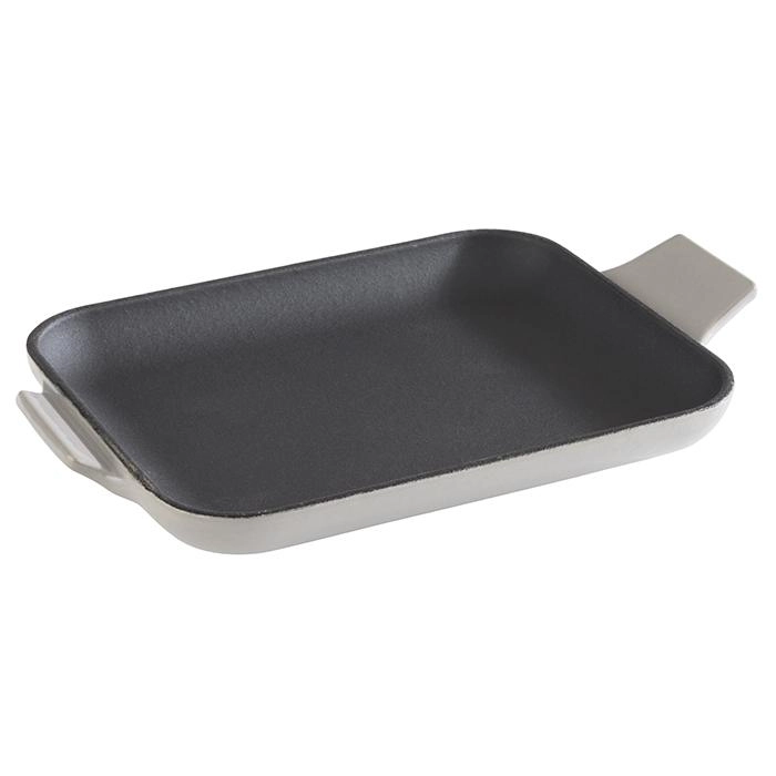 Patelnia żeliwna emaliowana 160x130x20 mm, czarno-szara | APS, 88223