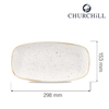 Talerz prostokątny, 298×153 mm | CHURCHILL, Stonecast Barley White