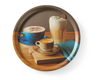 Taca do serwowania ⌀380 mm z nadrukiem "Tasty Coffee", antypoślizgowa | HENDI, 507971