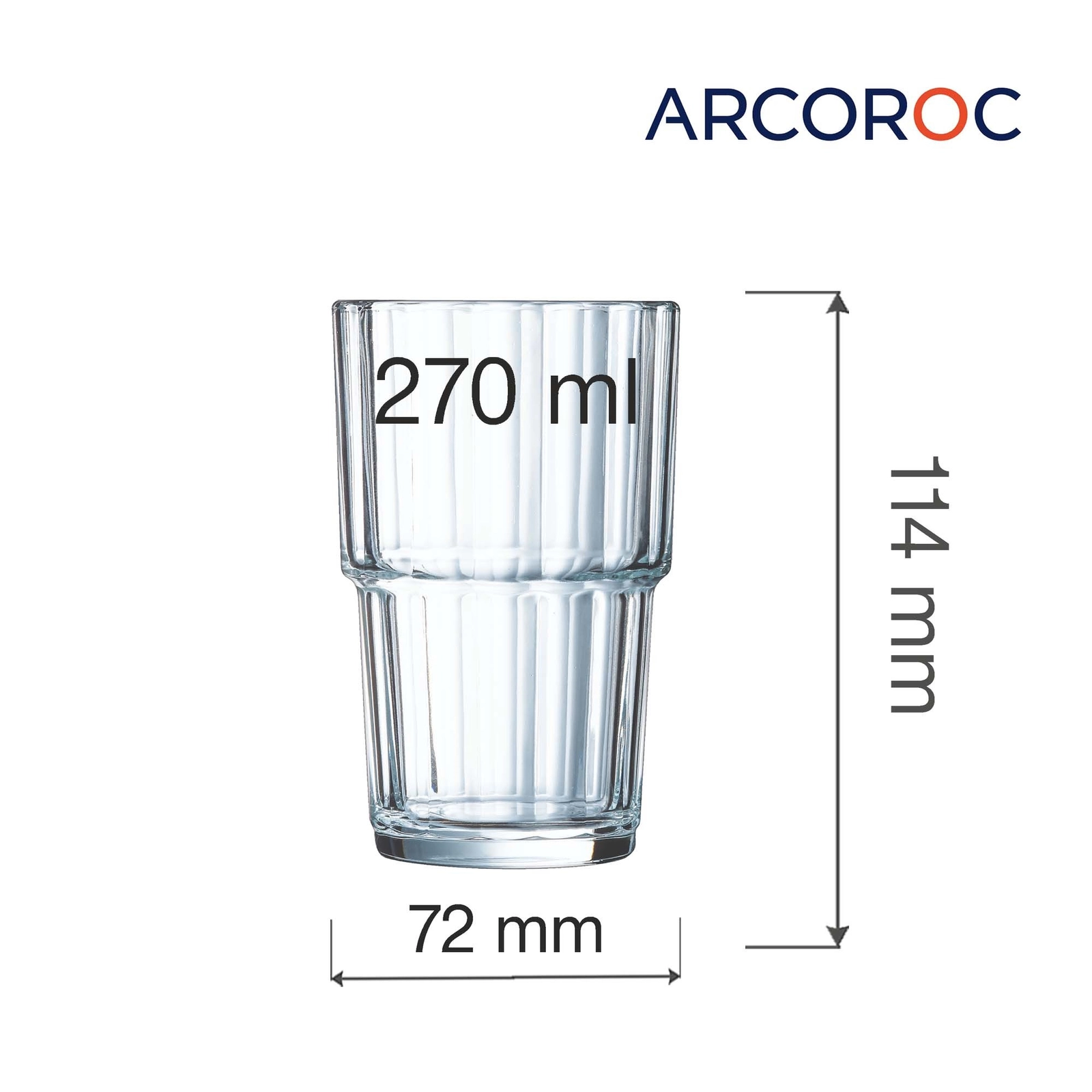 Szklanka wysoka, 270 ml | ARCOROC, Norvege