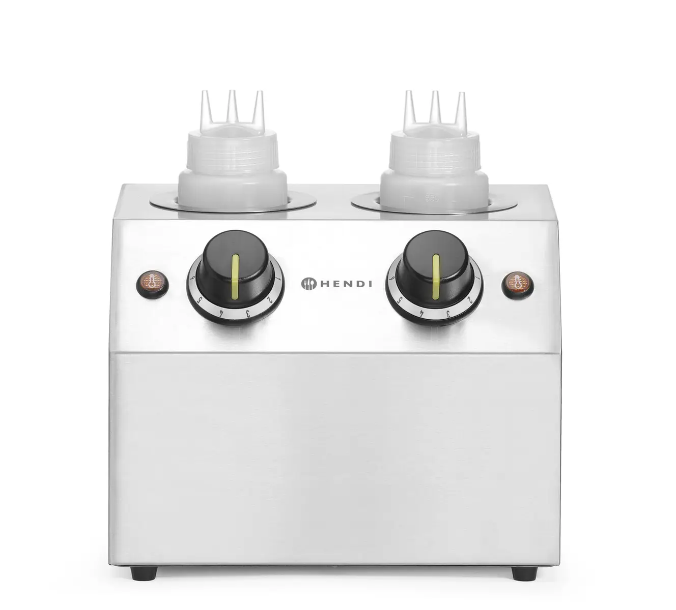 Podgrzewacz do sosów podwójny, 1,3 l, 220-240 V, 0,4 kW, 270x223x282 mm | HENDI, 201725