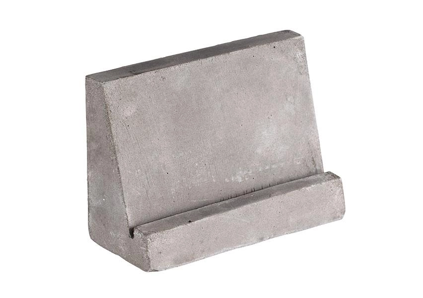 Zestaw 2 szt. podstawek na karty z betonu 80x35x60 mm, szary | APS, 71495