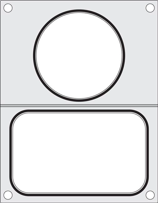 Matryca do zgrzewarki CDS-01, na tackę bez podziału 178x113 mm + ø115 mm | CAS, 805428