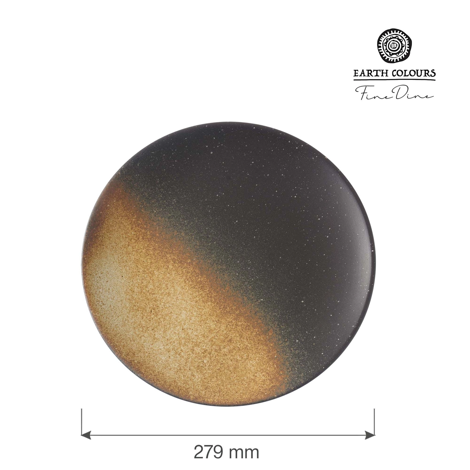 Talerz płytki, Ø279 mm, brązowy | FINE DINE, Moon
